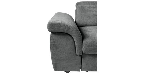 ECKSOFA Dunkelgrau Flachgewebe - Dunkelgrau/Schwarz, KONVENTIONELL, Kunststoff/Textil (280/235cm) - Carryhome
