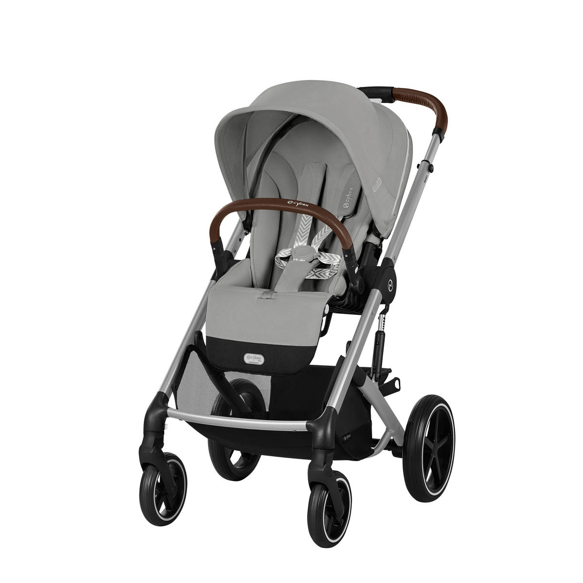 KINDERWAGEN  Balios S Lux  Stone Grey  - Silberfarben/Hellgrau, Basics, Textil/Metall (91/60/110cm) - cybex GOLD