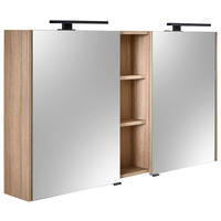 TÜKRÖS SZEKRÉNY 120/74/18 cm  - tölgyfa színű, Modern, faalapú anyag (120/74/18cm) - Welnova