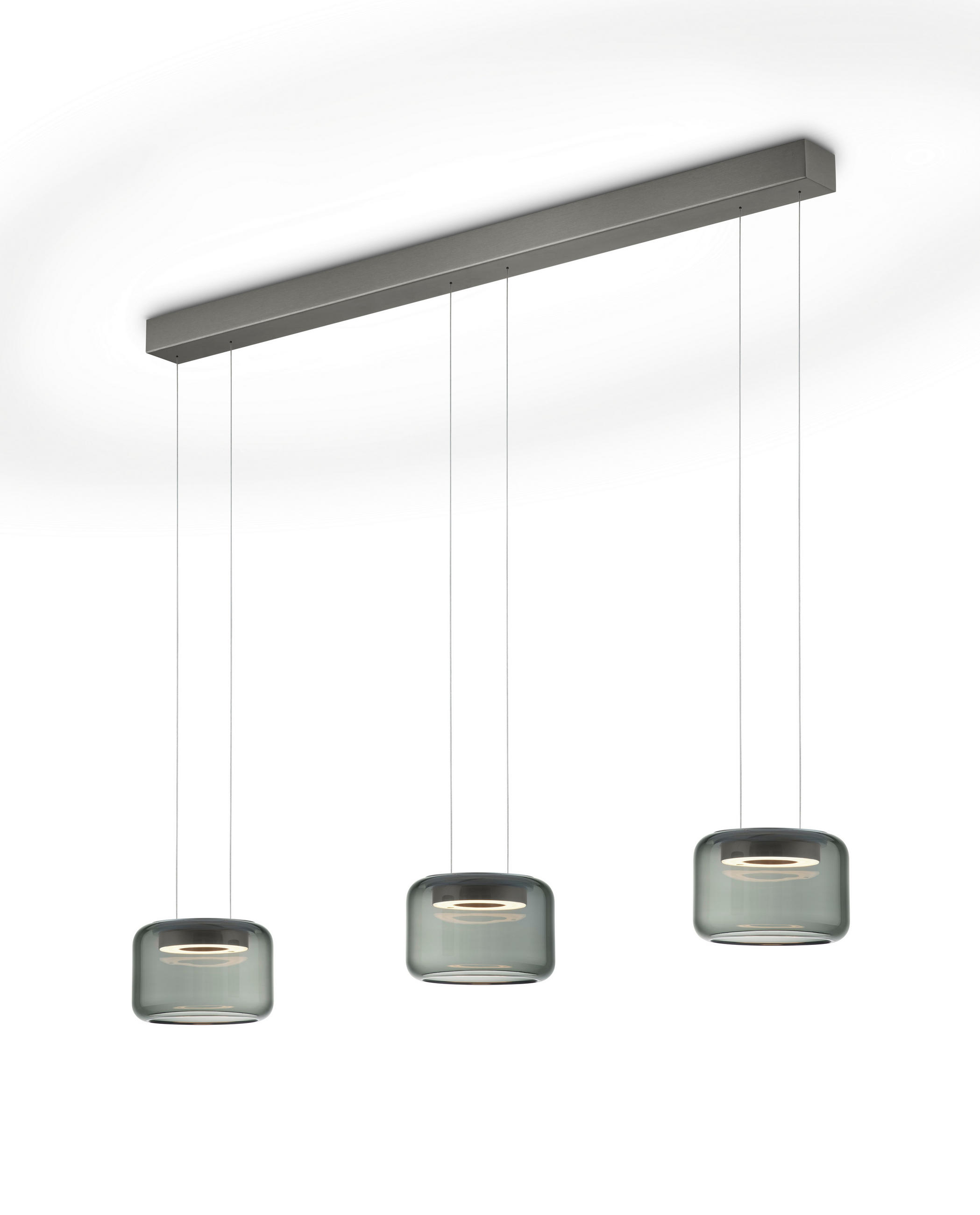 LED-PENDELLEUCHTE Sidra-3 170 cm   - Bronzefarben, Design, Metall (170cm) - GKS Knapstein