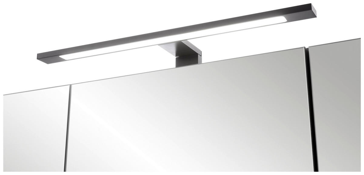 SPIEGELSCHRANK 60/67,5/20 cm  - Eiche Wotan/Schwarz, MODERN, Glas/Holzwerkstoff (60/67,5/20cm) - Held