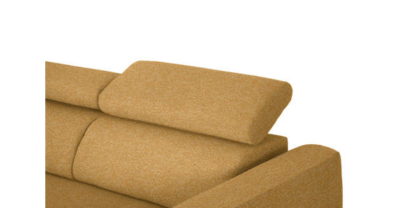 ECKSOFA in Chenille Currygelb 205/280 cm - Currygelb/Schwarz, Design, Textil/Metall (205/280cm) - Xora