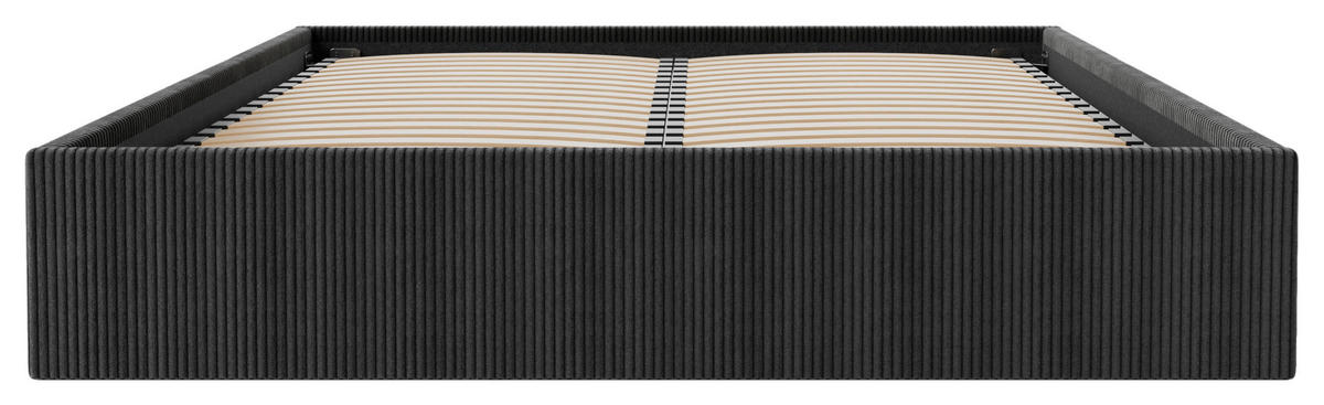 POLSTERBETT Lattenrost, Bettkasten 180/200 cm  in Schwarz  - Schwarz, Design, Holz/Textil (180/200cm) - Boxxx