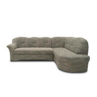 ECKSOFA Grau, Weiß Webstoff  - Schwarz/Weiß, KONVENTIONELL, Kunststoff/Textil (243/180cm) - MID.YOU