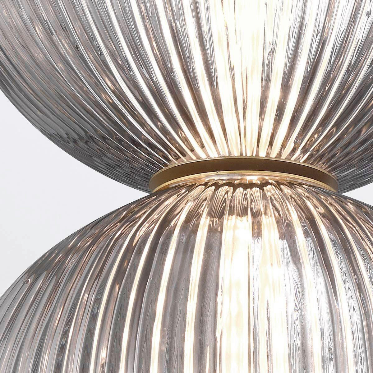 PENDELLEUCHTE 15,2/40 cm    - Goldfarben, Design, Glas/Metall (15,2/40cm) - Elstead Lighting