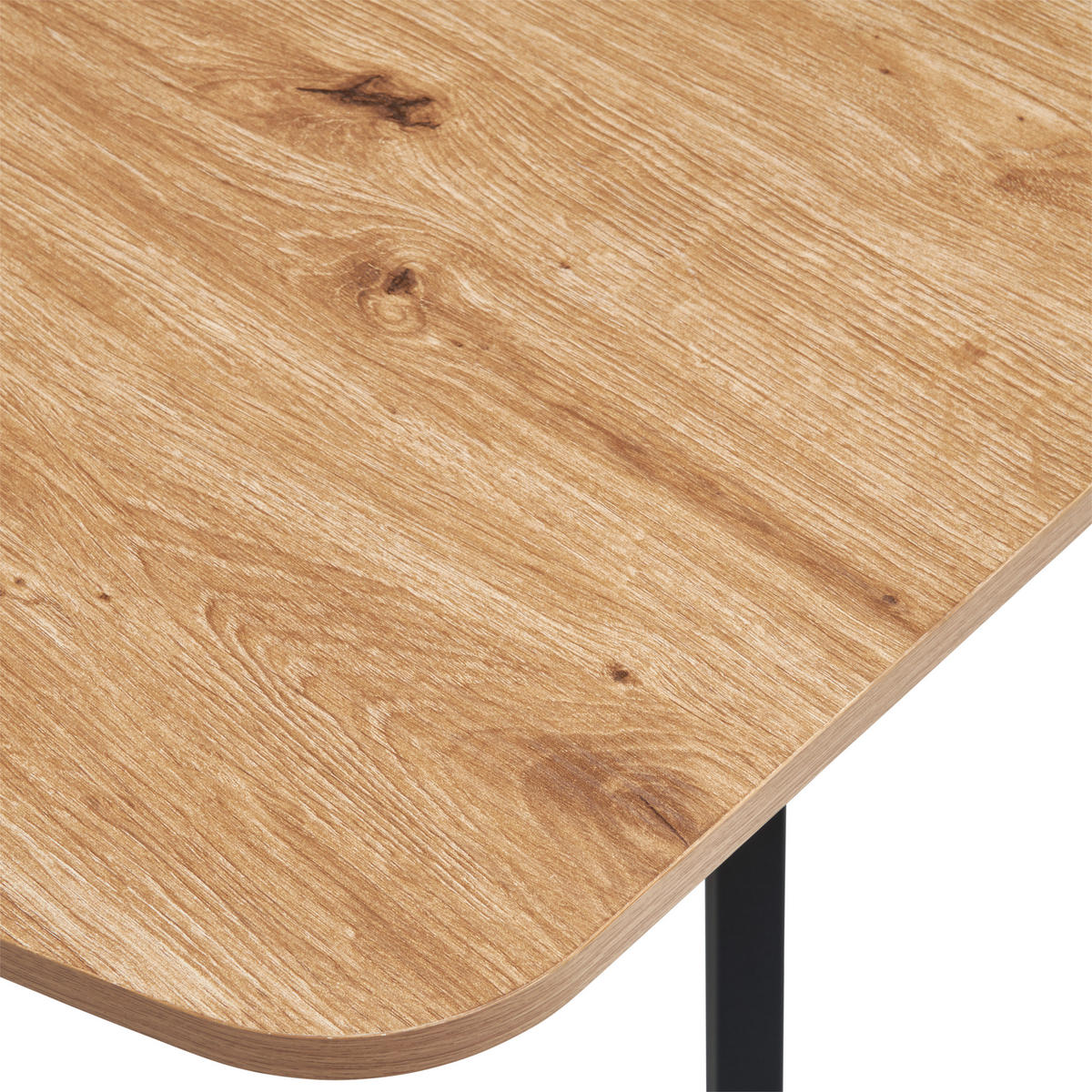 ESSTISCH in Metall, Holzwerkstoff 160-200/90/75 cm  - Schwarz/Eiche Artisan, KONVENTIONELL, Holzwerkstoff/Metall (160-200/90/75cm) - MID.YOU