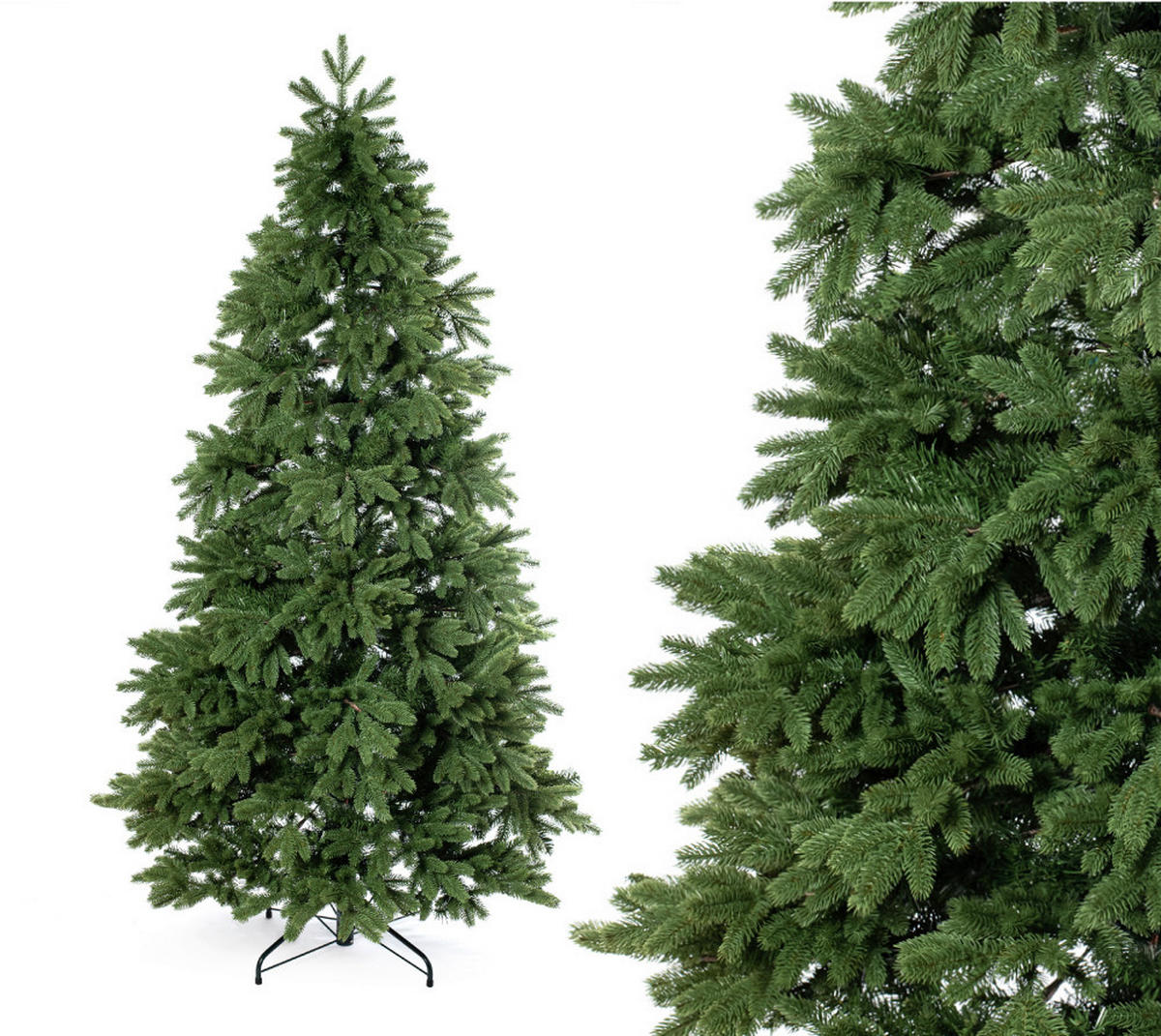 WEIHNACHTSBAUM 240 cm  - Waldgrün, Basics, Kunststoff/Metall (142/240cm)
