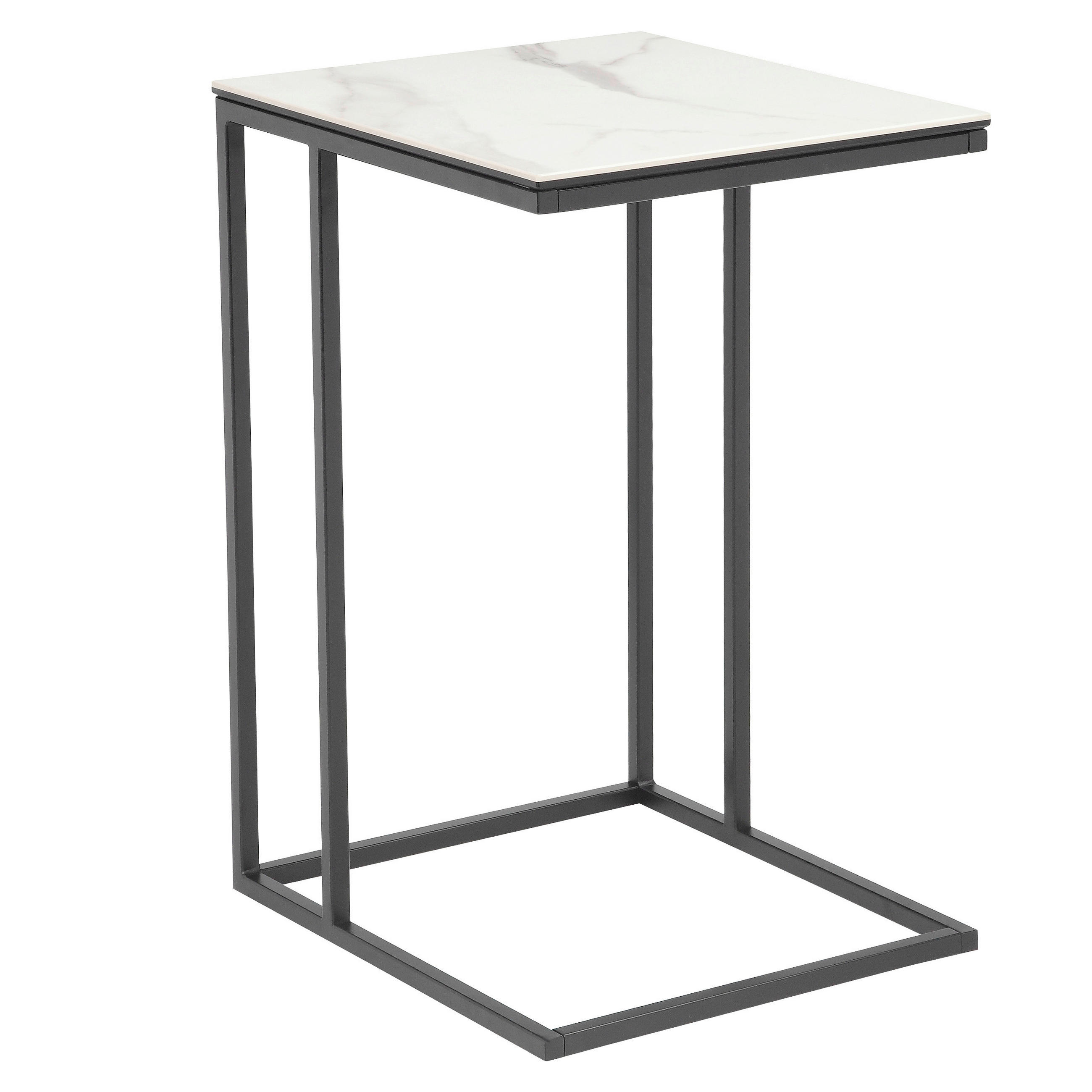 Novel Beistelltisch Schwarz, Weiß 38x62x43 cm