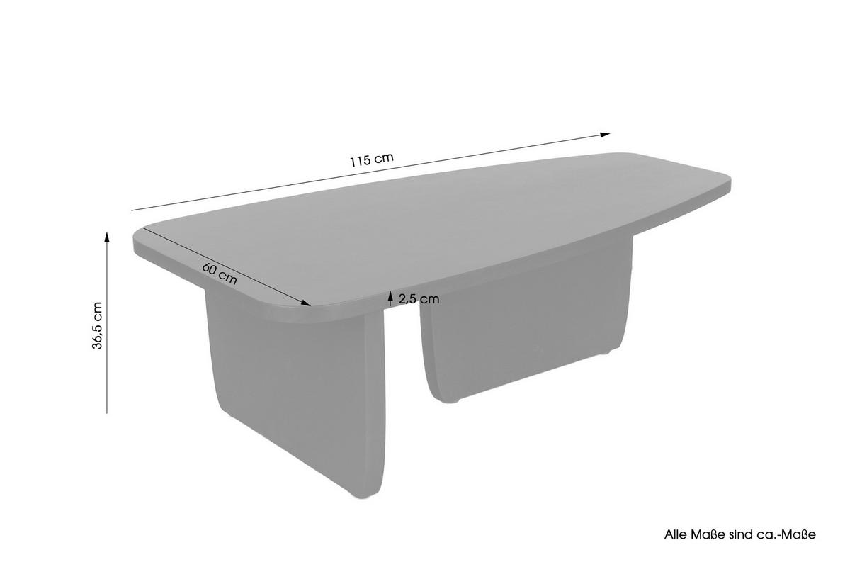 COUCHTISCH Akazie vollmassiv Schwarz  - Schwarz, Design, Holz (115/60/36,5cm) - MID.YOU