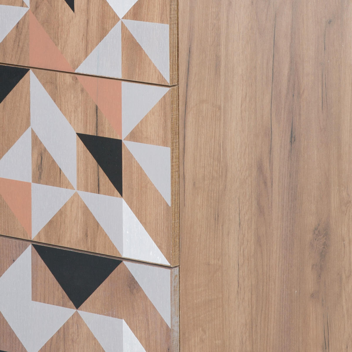 KOMODA, temno rjava  - črna/temno rjava, Konvencionalno, kovina/leseni material (100/105.2/45cm) - MID.YOU