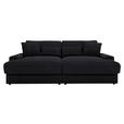 BIGSOFA  in Cord Schwarz  - Schwarz, MODERN, Kunststoff/Textil (230/85/190cm) - Carryhome
