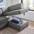 ECKSOFA  in Webstoff Grau  165/224 cm  - Schwarz/Grau, KONVENTIONELL, Kunststoff/Textil (165/224cm) - Xora