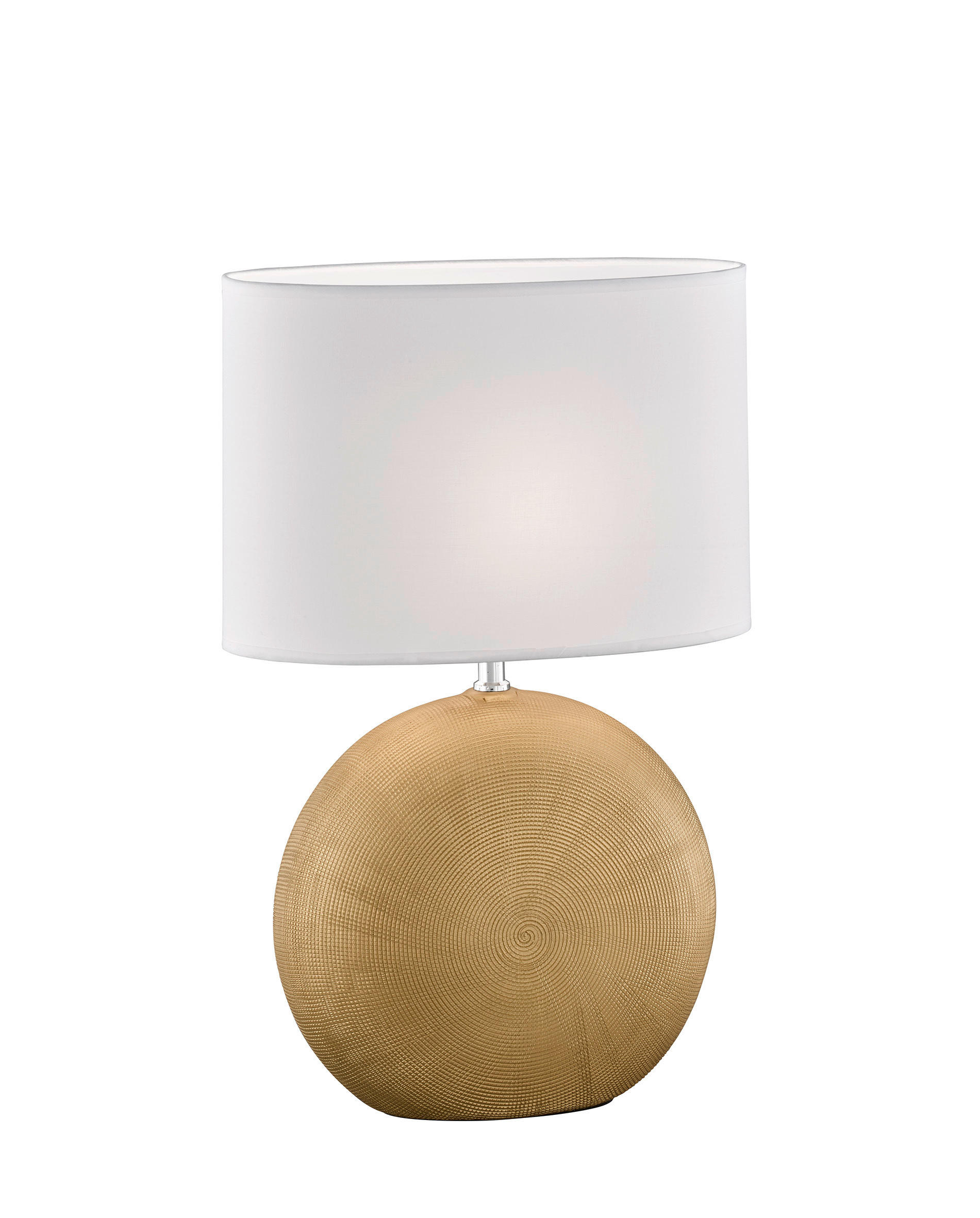 STONA LAMPA - bela/zlatna, Lajfstajl, tekstil/keramika (34/17/53cm)