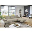ECKSOFA Beldomo Premium in Echtleder Ecru  310/180 cm  - Ecru/Schwarz, Design, Leder/Metall (310/180cm) - Dieter Knoll