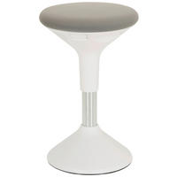 BÜROHOCKER Grau, Weiß  - Weiß/Grau, MODERN, Kunststoff/Textil (28/43/28cm) - MID.YOU