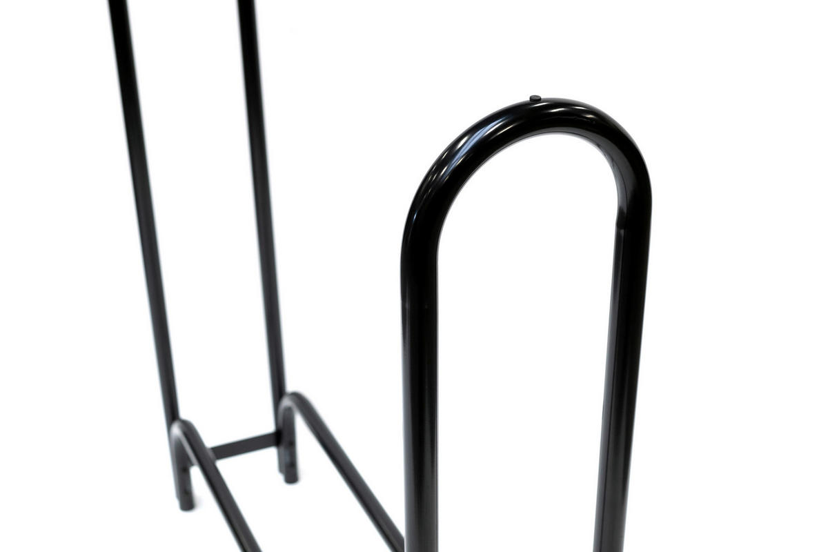KAMINHOLZREGAL 25/118/126 cm  Metall  - Schwarz, Basics, Metall (25/118/126cm)