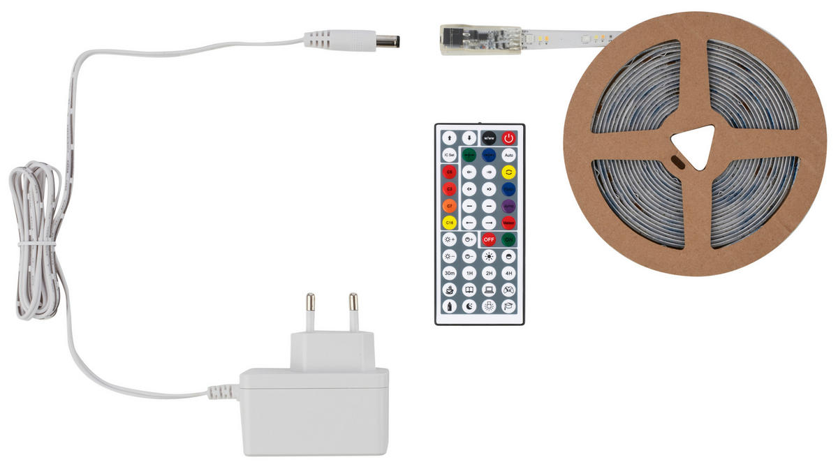 LED SZALAG 500 cm  - fehér, Basics, műanyag (500cm)