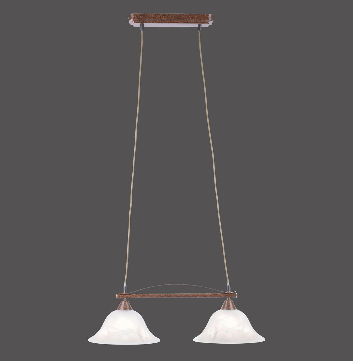 HÄNGELEUCHTE 59/24/120 cm  - Rostfarben, KONVENTIONELL, Glas/Kunststoff (59/24/120cm)