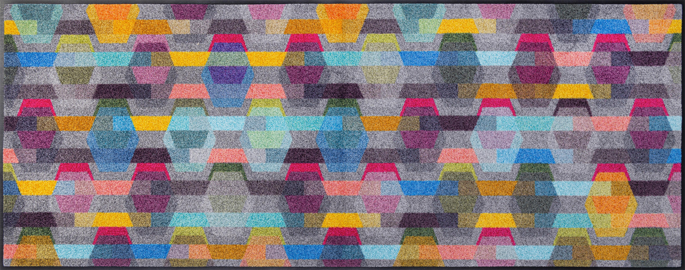 LÄUFER 75/190 cm Limit  - Multicolor, Design, Kunststoff/Textil (75/190cm) - wash+dry