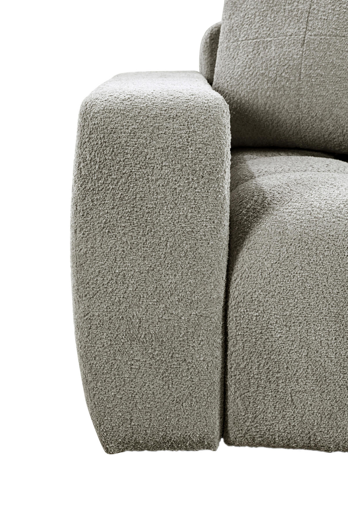 SCHLAFSOFA  mit Liegefunktion, Schlafen auf Sitzhöhe Struktur, Bouclé Taupe  - Taupe/Schwarz, Basics, Kunststoff/Textil (250/86/140cm) - Livetastic