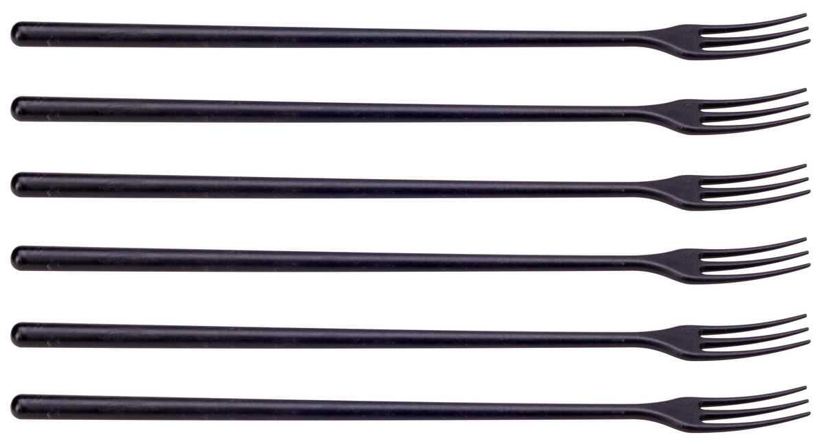 FONDUEGABEL-SET  - Schwarz, Basics (16/28/17cm)