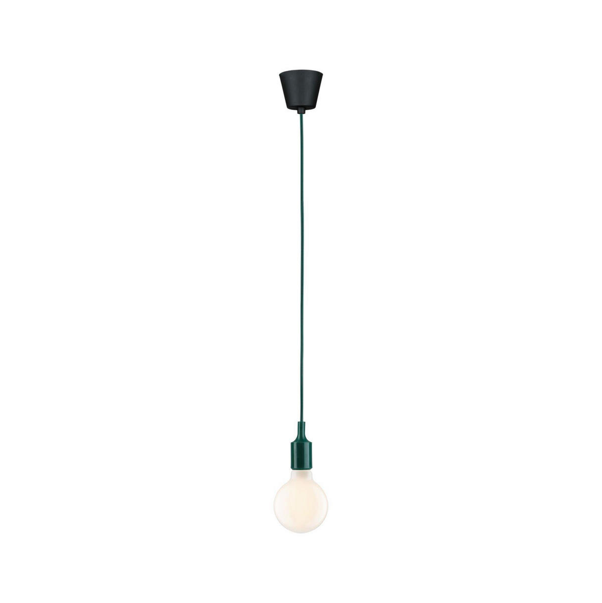 HÄNGELEUCHTE 9,0/218 cm  - Schwarz/Grün, Basics, Kunststoff/Textil (9,0/218cm) - Paulmann