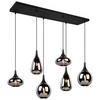 HÄNGLAMPA Lumina 93,8/34,5/150 cm  - kromfärg/svart, Design, metall/glas (93,8/34,5/150cm) - Trio Leuchten