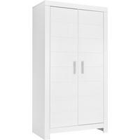 KLEIDERSCHRANK 110/205,2/55,3 cm 2-türig  - Chromfarben/Weiß, KONVENTIONELL, Holzwerkstoff/Metall (110/205,2/55,3cm) - Paidi