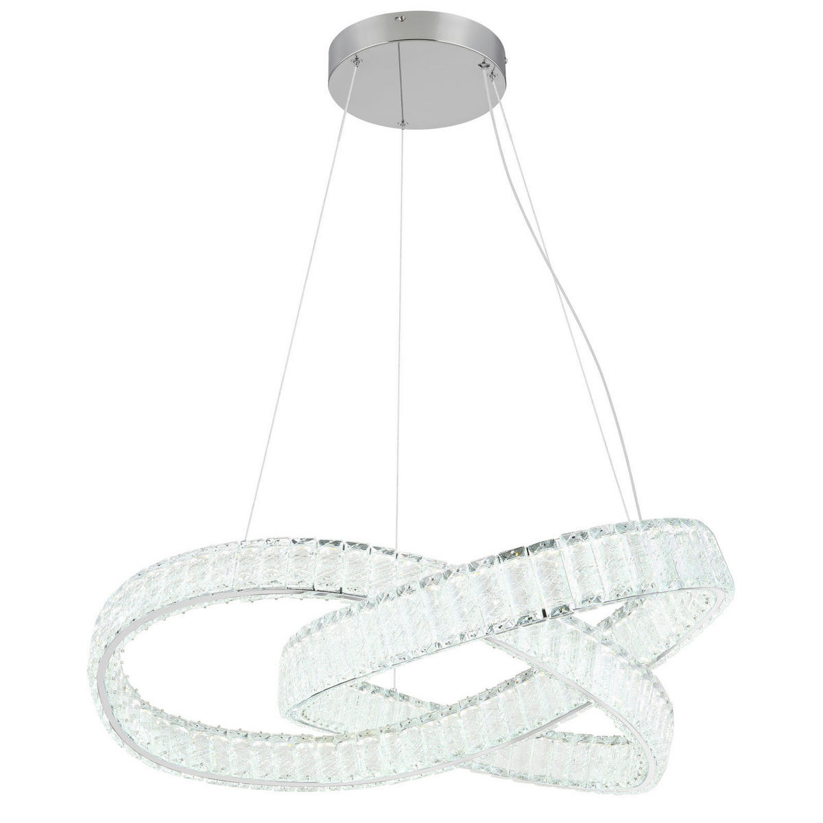 ZÁVESNÉ LED SVIETIDLO, 120/78 cm  - priehľadné/číra, Trend, kov/plast (120/78cm)