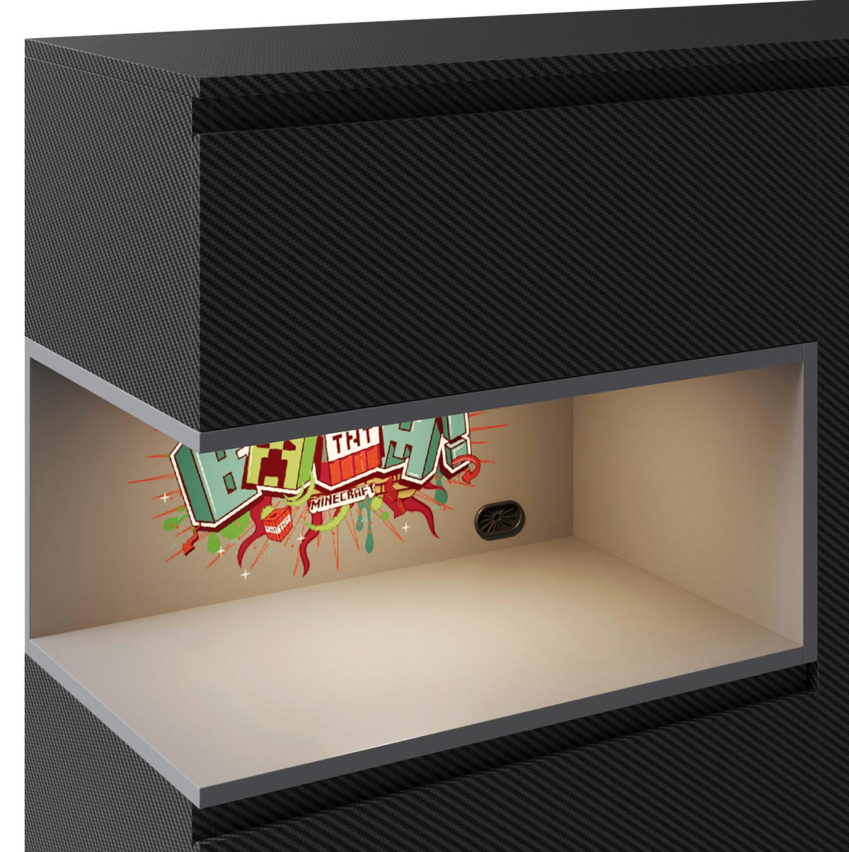 SIDEBOARD  in 160/80/40 cm  - Schwarz, MODERN, Holzwerkstoff (160/80/40cm) - Minecraft