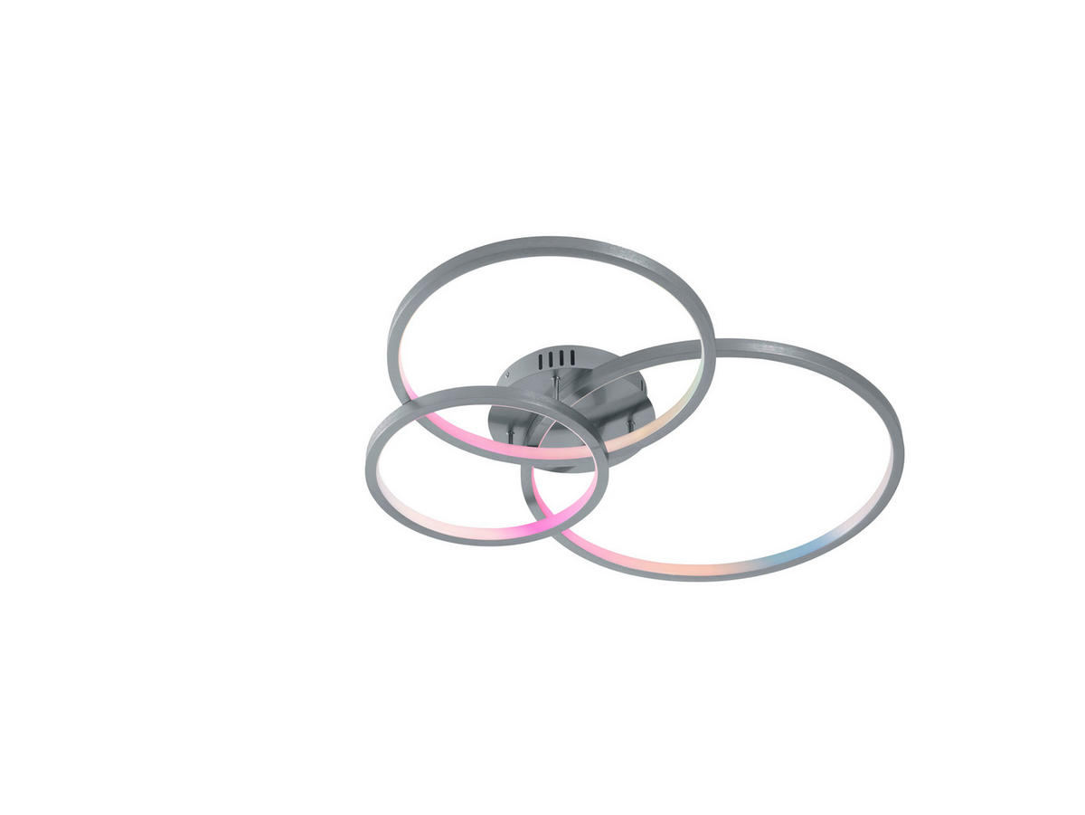 STROPNA LED-SVETILKA  AARON 36 W//3000-6000 K/230 V/ - barve niklja, Design, kovina (79/64/10,5cm)