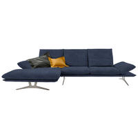 ECKSOFA Blau Flachgewebe  - Blau, Design, Textil/Metall (159/314cm) - Koinor