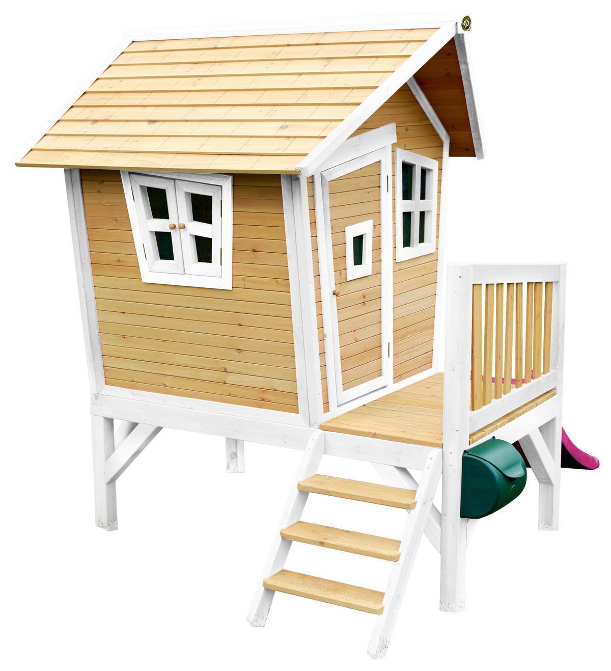 SPIELHAUS 264/203/177 cm  - Weiss/Lila, Konventionell, Holz/Kunststoff (264/203/177cm)