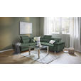 ECKSOFA inkl. Funktionen Waldgrün Cord  - Waldgrün/Silberfarben, Design, Textil/Metall (226/257cm) - Xora