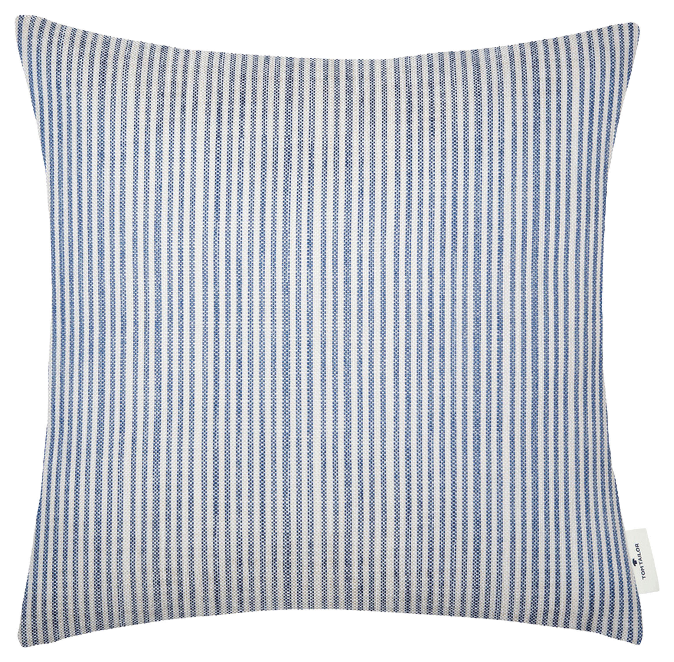 KUDDFODRAL T-Fresh 50/50 cm  - ljusgrå/blå, Klassisk, textil (50/50cm) - Tom Tailor