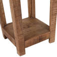 BEISTELLTISCH 27,5/27,5/60 cm Mangoholz massiv Braun, Schwarz quadratisch  - Schwarz/Braun, LIFESTYLE, Holz (27,5/27,5/60cm) - Landscape