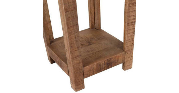 BEISTELLTISCH 27,5/27,5/60 cm Mangoholz massiv Braun, Schwarz quadratisch  - Schwarz/Braun, LIFESTYLE, Holz (27,5/27,5/60cm) - Landscape
