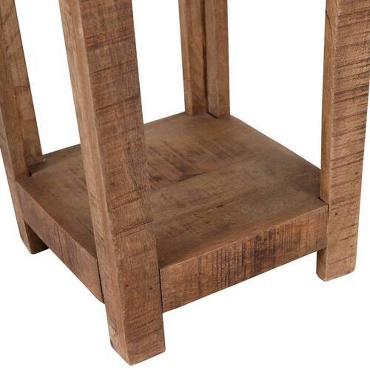 BEISTELLTISCH 27,5/27,5/60 cm Mangoholz massiv Braun, Schwarz quadratisch  - Schwarz/Braun, LIFESTYLE, Holz (27,5/27,5/60cm) - Landscape