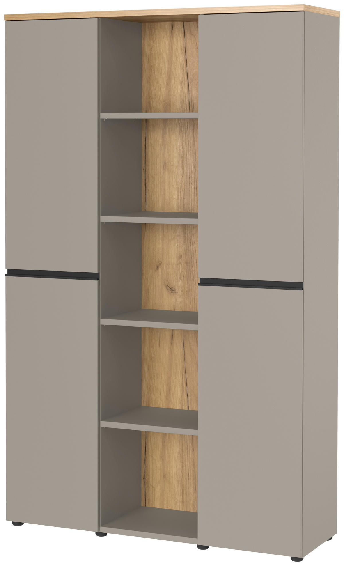 AKTENSCHRANK  - Eichefarben/Grau, MODERN, Holzwerkstoff (120/197/40cm) - Novel