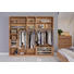 DREHTÜRENSCHRANK 6-türig Buche massiv Buchefarben - Chromfarben/Buchefarben, KONVENTIONELL, Glas/Holz (299/223/57cm) - Valnatura
