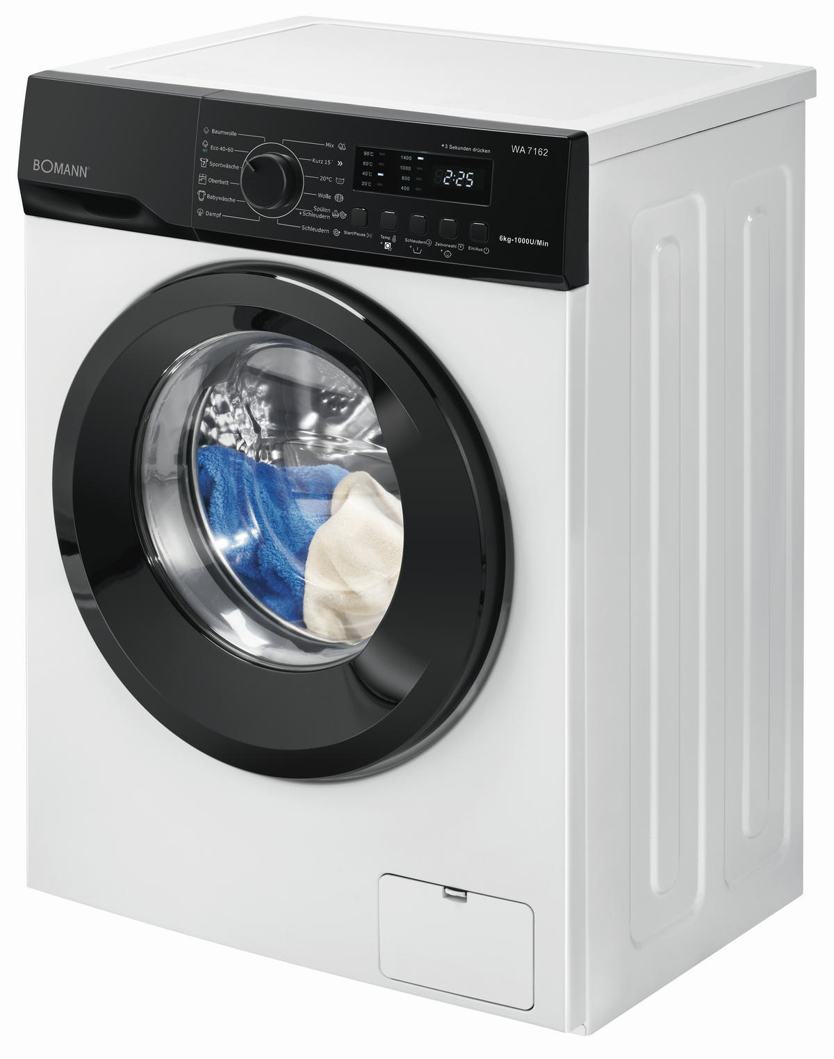 WASCHMASCHINE WA 7162  - Weiß, Trend, Metall (59,5/85,0/44,0cm) - Bomann