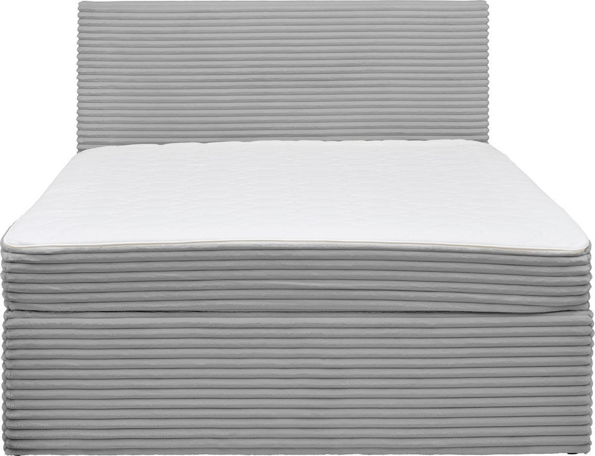 BOXBETT 120/200 cm  in Silberfarben  - Silberfarben, Modern, Holz/Textil (120/200cm) - MID.YOU