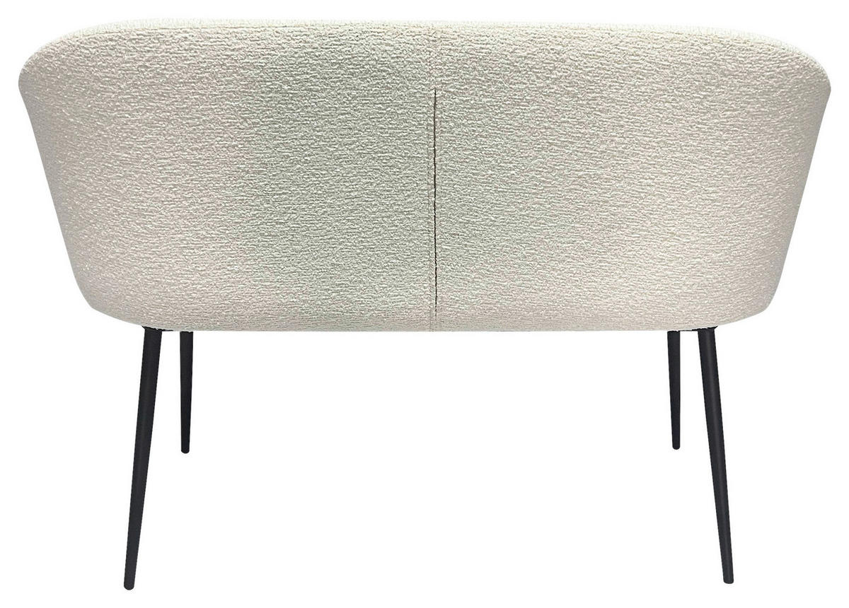 SITZBANK 115,5/80/57 cm Webstoff Creme, Schwarz Pappel Sperrholz  - Creme/Schwarz, MODERN, Holz/Textil (115,5/80/57cm) - Livetastic