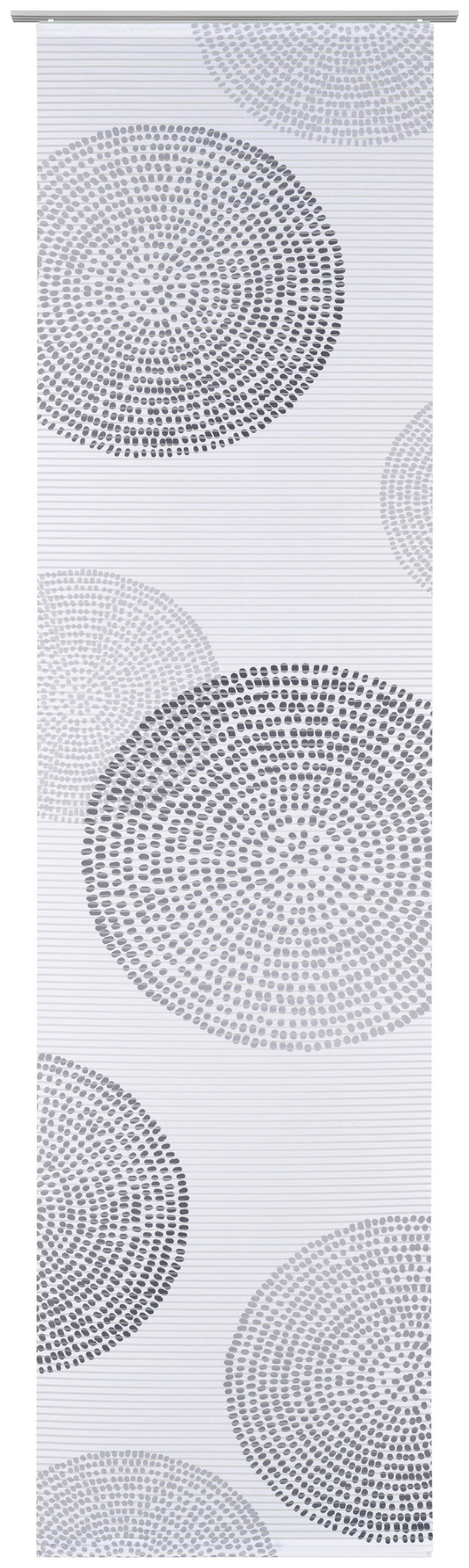 FLÄCHENVORHANG in Grau, Weiß halbtransparent  - Weiß/Grau, Basics, Textil (60/255cm) - Novel