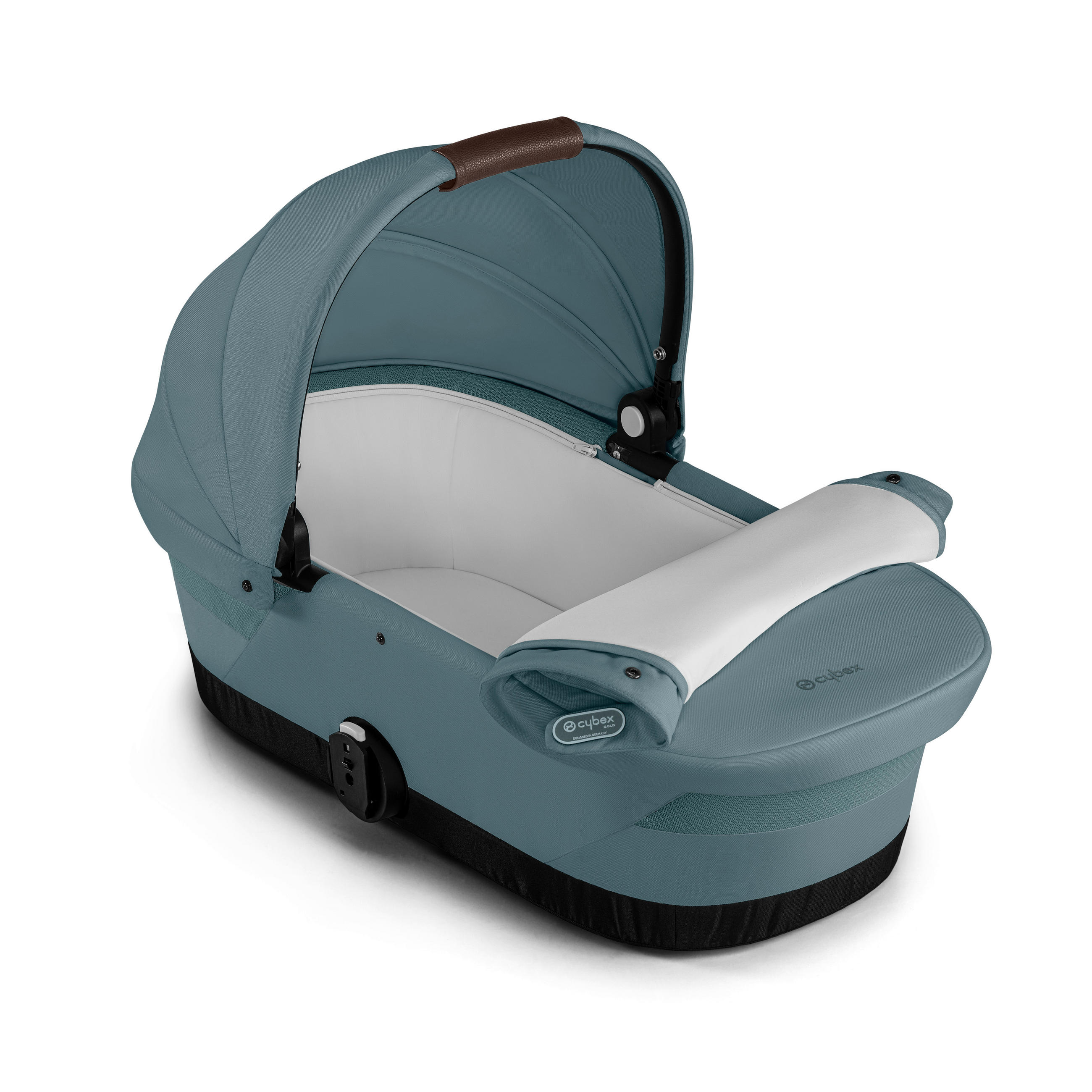 LIEGEWANNE - Pastellblau/Weiß, Basics, Kunststoff/Textil (86/44/56cm) - cybex GOLD