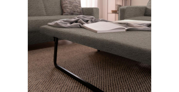 3-SITZER-SOFA in Flachgewebe Hellbraun - Chromfarben/Hellbraun, Design, Textil/Metall (195/83/85cm) - Xora