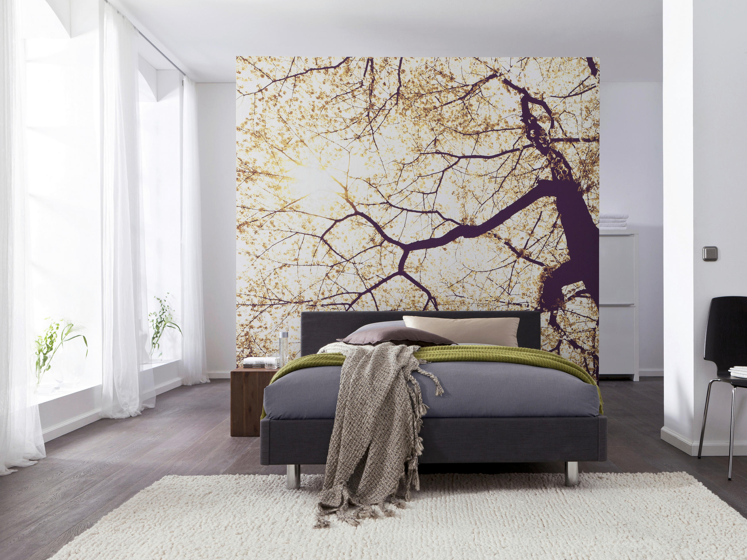 VLIESTAPETE - Lila/Braun, Basics (250/250cm) - Xora