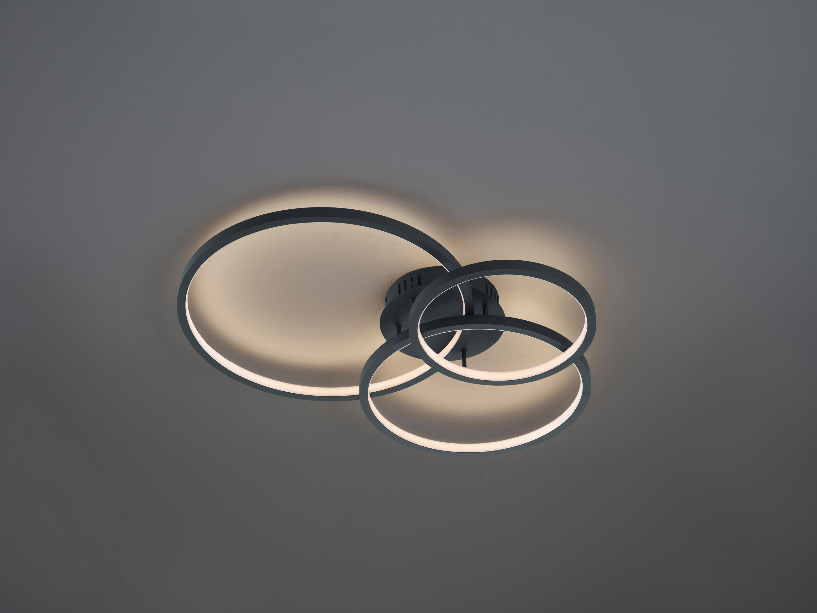 LED-DECKENLEUCHTE Aaron  Smart 79/10,5/64 cm   - Anthrazit, Design, Metall (79/10,5/64cm) - Trio Leuchten