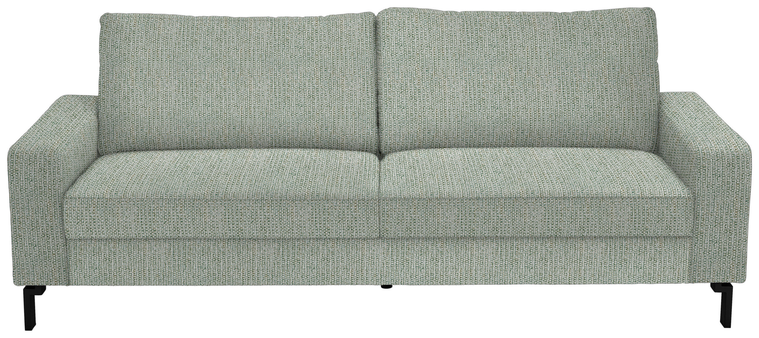 3-SITZER-SOFA in Flachgewebe Platinfarben  - Platinfarben/Schwarz, Design, Textil/Metall (218/86/97cm) - Hom`in