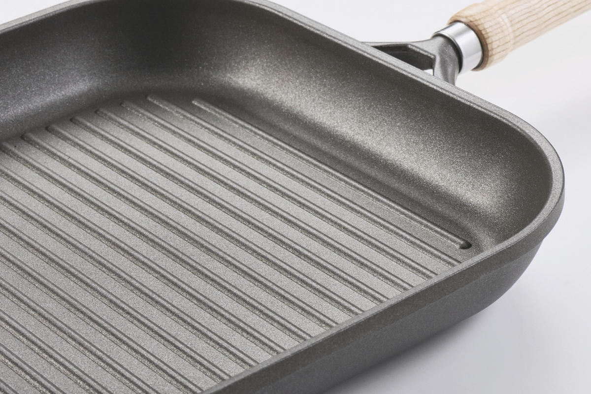 GRILLPFANNE BONANZA  - Grau, Basics, Holz/Metall (28/28cm) - Berndes